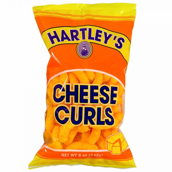 Box of Six (6) 5oz. Cheese Curl Bags Hartleys Potato Chips