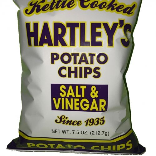 Box of Four (4)7oz. Chip Bags Hartleys Potato Chips
